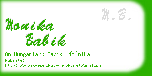 monika babik business card